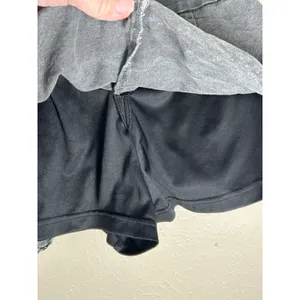 Vintage Y2K Micro Mini Skirt Size Small Skort Black Denim Skater Preppy Grunge thumbnail 9