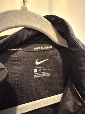 Nike Black Hooded Performance Jacket with Swoosh thumbnail 2
