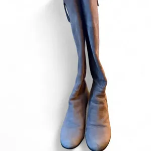 Cole Haan Gray Taupe Leather Knee High Boots Block Heel Women’s 7.5B thumbnail 7