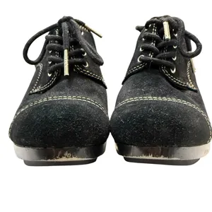 Michael Kors 6M Black Suede Oxford‎ Booties Lace Up Platform Heels Witchy Y2K thumbnail 4