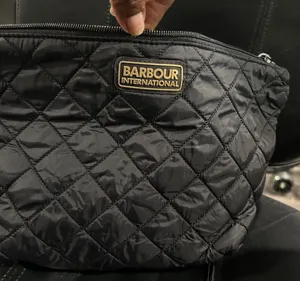 Barbour International Quilted Black Clutch thumbnail 1