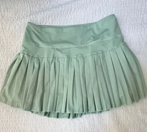 Gold Hinge Pleated Mint Green Women's Skirt thumbnail 1