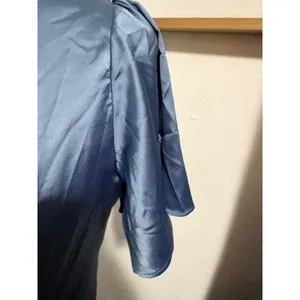 DB‎ Studio Celebrate Blue Satin Cowl Back Flutter Sleeve Maxi Dress 14 thumbnail 3
