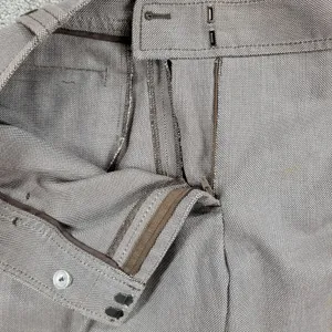 Ann Taylor Womens Dress Pants 12 Brown Textured Wide Leg Career Ankle Trouser thumbnail 7