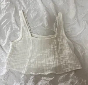 BillaBong White Linen Cropped Tank thumbnail 1