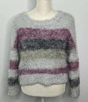 Wild Fable cropped fuzzy sparkle sweater. Size medium. thumbnail 1