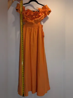 Sovere Ruffled Rapture Maxi Dress One-Shoulder Orange Maxi Dress thumbnail 8