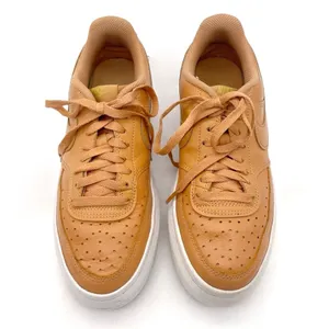 Nike Court Vision Alta Platform Sneakers Women’s Sz 8.5 Light Cognac Tan Leather thumbnail 8