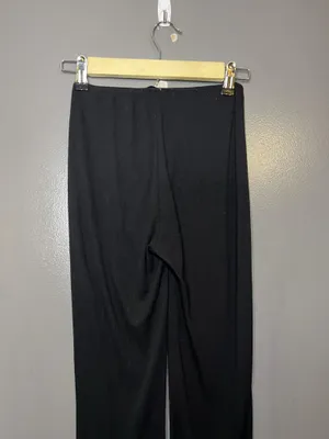 Princess Polly Pants Womens 2 Black Ribbed Flare Ruched Waist Lounge Sweatpants thumbnail 5