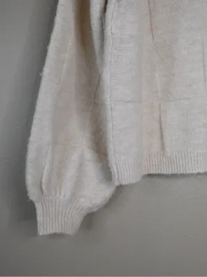 RVCA Women's M Cream Vineyard Turtleneck Boxy Knit Sweater in Oatmeal thumbnail 11