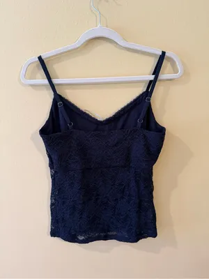 Hollister Navy Lace Cami with Contrast Bow thumbnail 2