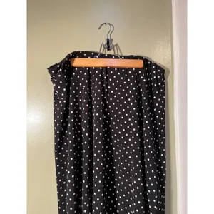 Vintage Jaclyn Smith Collection Womens Sz XL A-Line Skirt Black White Polka Dots thumbnail 2
