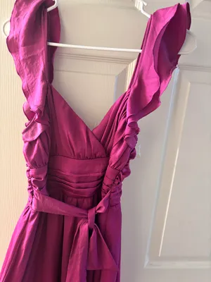 Boutique Magenta Satin Mini Dress thumbnail 3