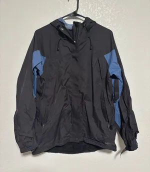 Rei Co-op Coat Full Zip Hood Blue And Black thumbnail 1