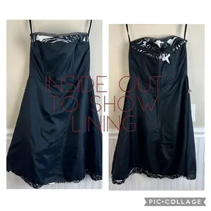 White House Black Market Floral Strapless Tiered Rose Print Mini‎ Dress Size 4 thumbnail 15