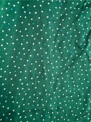 Aerie Emerald Green Polka Dot Satin Tie-Front Blouse Short Sleeve Medium thumbnail 4