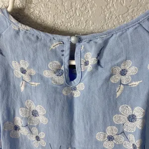 Shein Floral Peplum Short Sleeve Blouse Top thumbnail 6