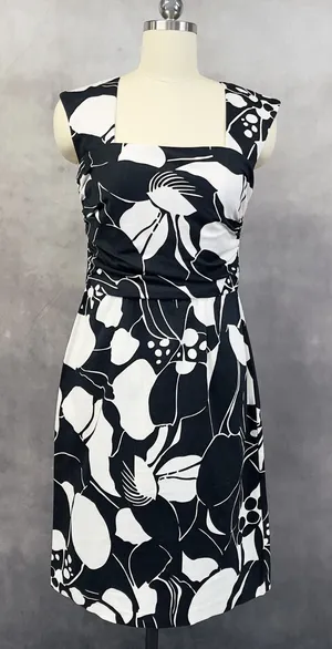 Donna‎ Ricco Floral Sheath Dress Women 6 Stretch Mod Garden Party Preppy City thumbnail 1