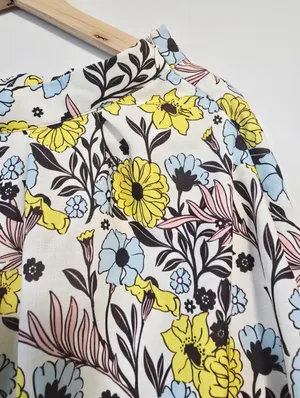 Modcloth Retro Yellow Floral Skirt Size L thumbnail 4