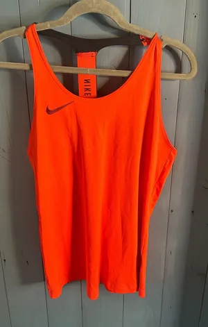Nike Soccer Women’s Bright Orange/Red Athletic Tank - Racerback Performance | S thumbnail 1