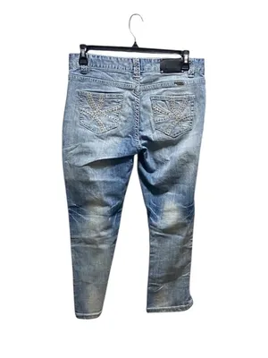 Rock & Roll Cowgirl Y2K Boyfriend Fit Cropped Jeans Blue Size 28 Summer Coastal thumbnail 14