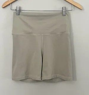 Set Active High Rise Biker Shorts Size Medium Tan/Beige thumbnail 1