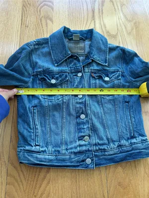 Levi's Original Trucker Denim Jacket Blue‎ Women's Size Medium M 70270-0038 thumbnail 9