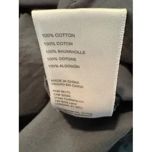 Urban Outfitters Strapless Maxi Dress Gray Tiered Smocked Cotton Fall Small thumbnail 8