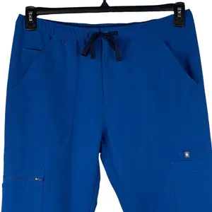 Figs Technical Collection Large Scrubs Pants Elastic Waist Pockets Straight Blue thumbnail 2