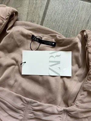 Zara Dusty Pink Ruched Mini Dress thumbnail 3