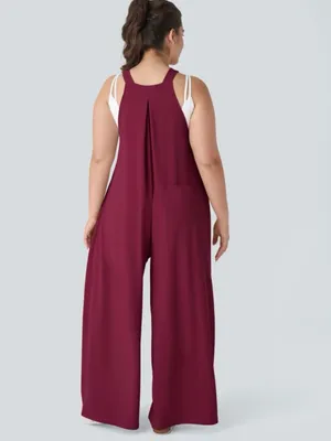 NWT Halara Pockets Waffle Casual Plus Size Overalls thumbnail 2