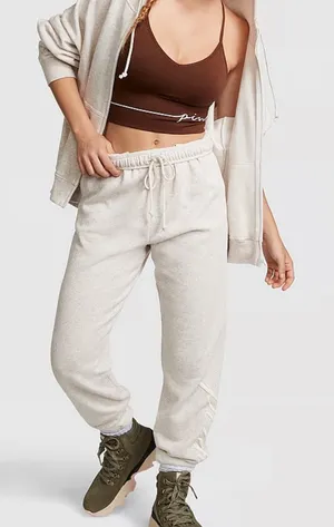 New - PINK EVERYDAY‎ FLEECE HIGH-WAIST GYM PANTS thumbnail 1