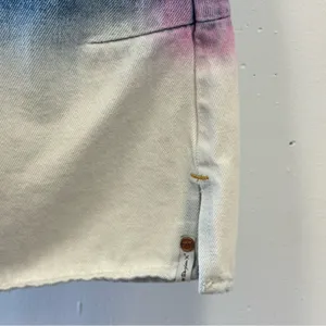 One‎ Teaspoon Dip Dye Denim Mini Skirt Blue White Mid Rise Size 25 thumbnail 9