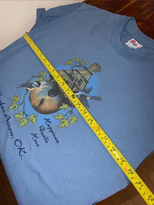 Vintage 90s Blue Birds and birdhouse TShirt Unisex cottagecore concert festival thumbnail 5