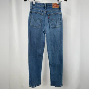 Levi's Wedgie Straight Ankle Jeans‎ in Light Blue Size 25 thumbnail 5
