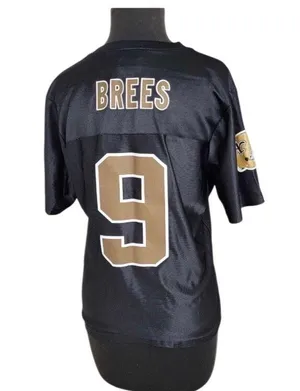 NFL saints Black and Gold drew bread #9 Women's Jersey medium but fits like Sm thumbnail 1