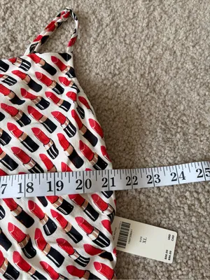 Anthropologie by Anthropologie Silky lipstick Cowl-Neck Tank Top size xl NWT thumbnail 11