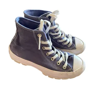 Converse Chuck Taylor Navy Blue High Top Platform Size 6.5 thumbnail 1