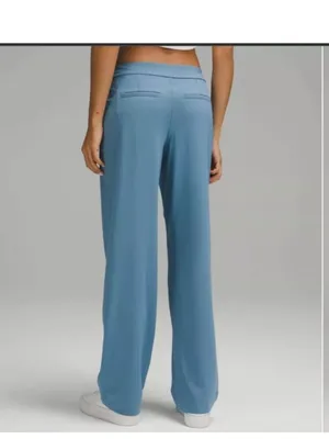 Lululemon Luxtreme‎ Straight-Leg Mid-Rise Pants Trouser Utility Blue Travel City thumbnail 10