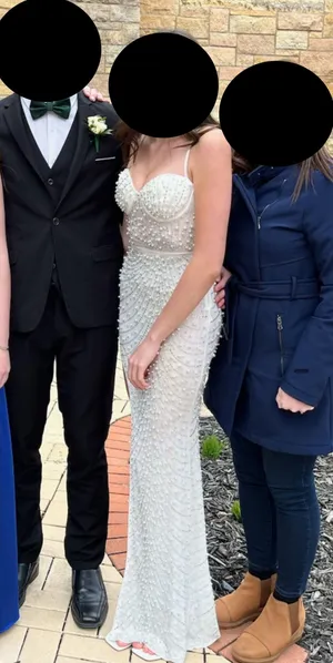 Pearl Prom Dress White thumbnail 4