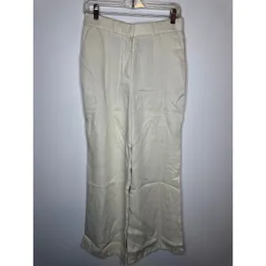 NWT OGL Move Beige Tan High Rise Wide Leg Trousers Pants Pocket Women Size M thumbnail 2