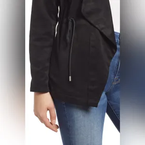 Blank NYC Domino Vegan Suede Draped Moto Style Jacket thumbnail 5