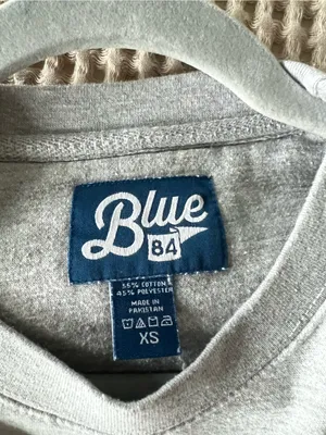 Blue 84 Gray Pioneers Cropped Sweatshirt with Red Logo thumbnail 2