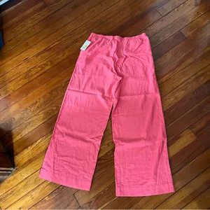 A New Day Coral Linen Blend Wide-Leg Pants thumbnail 4