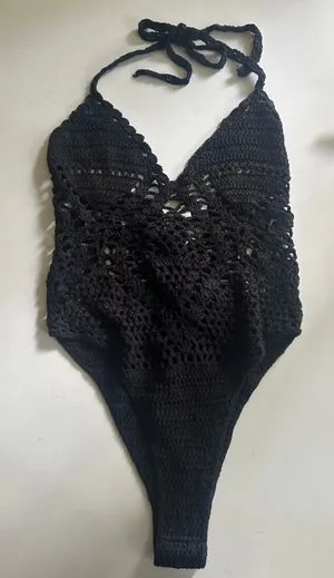Black Crotchet Bodysuit Small thumbnail 1