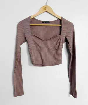 Zara Essential Crop Top thumbnail 2