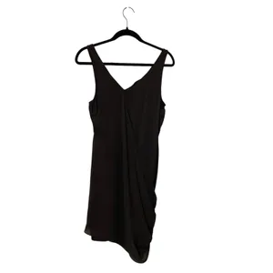 Alice + Olivia 100% Silk Brown Black Mini Slip Dress Size Large thumbnail 2