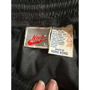 Vintage Nike Nylon Track Pants Womens Large Black Windbreaker Joggers F11102TSU‎ thumbnail 5