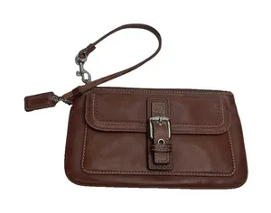 Coach Soho Brown Leather Wristlet Buckle Front Mini Bag Y2K Clutch thumbnail 1