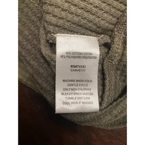 Natural Reflections Camo Waffle Knit Cowl Neck Hoodie Kangaroo Pocket L Military thumbnail 7